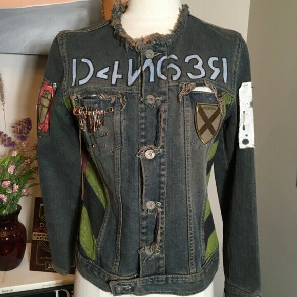 Nobody Denim Hero's Girl Hand Painted Army Jacket